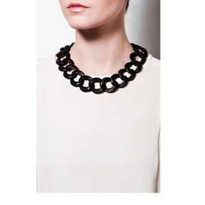 Curb Link Collar - Leather - Charmed Circle