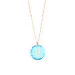 Like Letter Necklace Blue Topaz