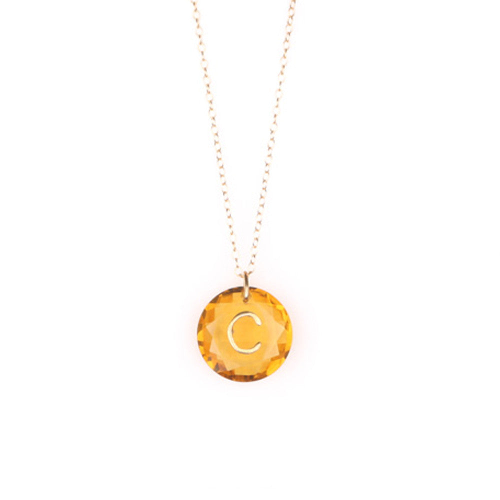 Like Letter Necklace Citrine - Charmed Circle
