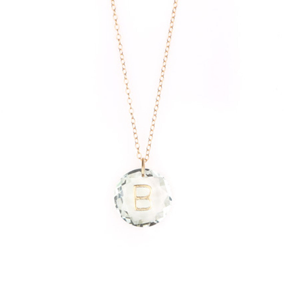 
            
                Load image into Gallery viewer, Like Letter Necklace Crystal Quartz - Charmed Circle
            
        