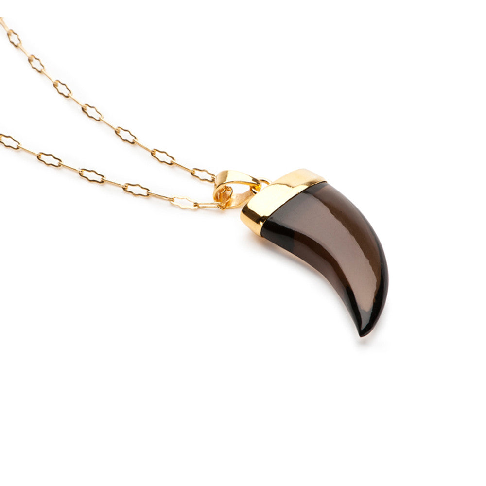 Semi Precious Horn Pendant - Charmed Circle