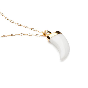 Semi Precious Horn Pendant - Charmed Circle