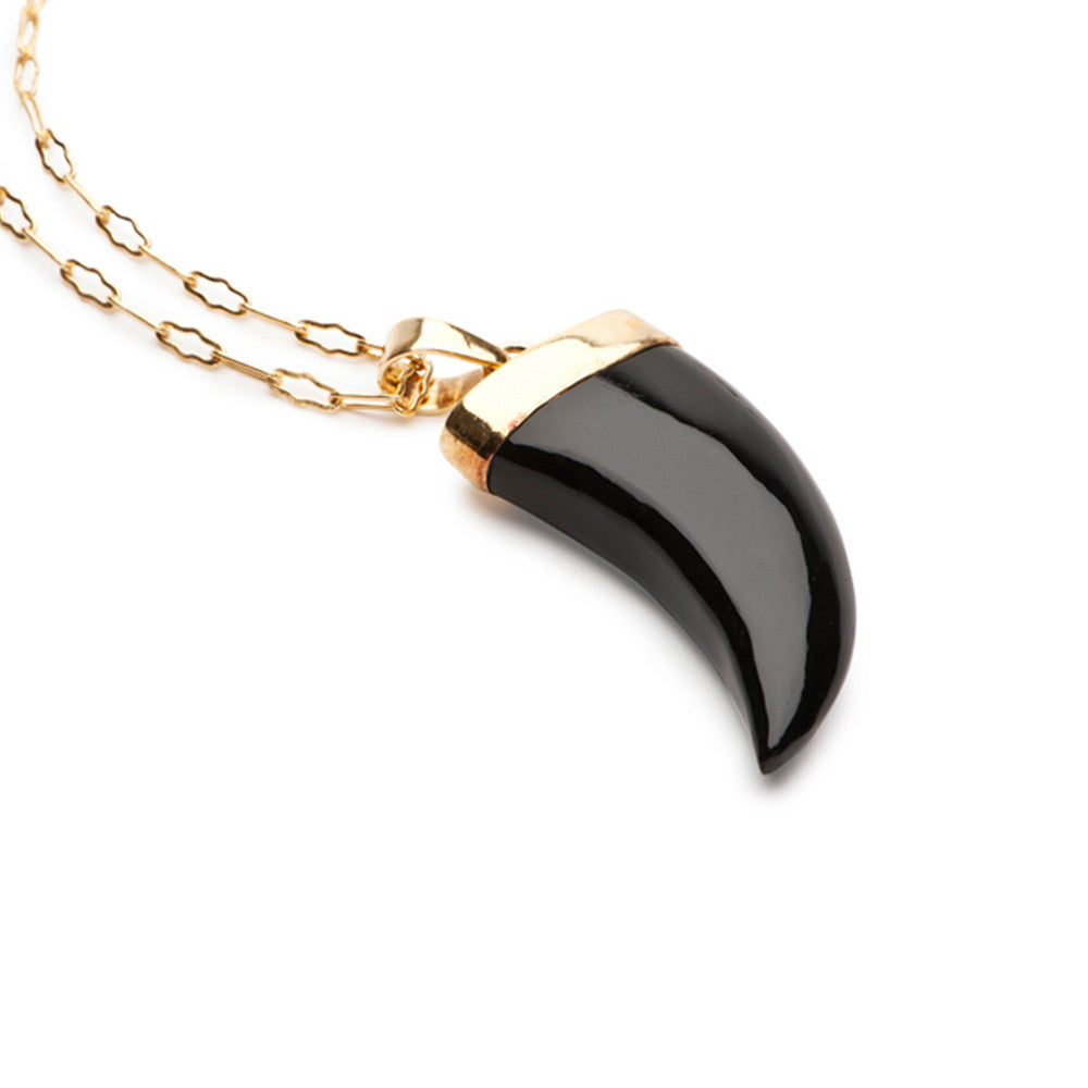 Semi Precious Horn Pendant - Charmed Circle