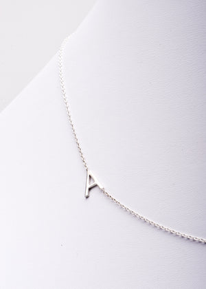 
            
                Load image into Gallery viewer, Sideways Initial Necklace - Charmed Circle
            
        